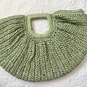 Green Woven Clutch